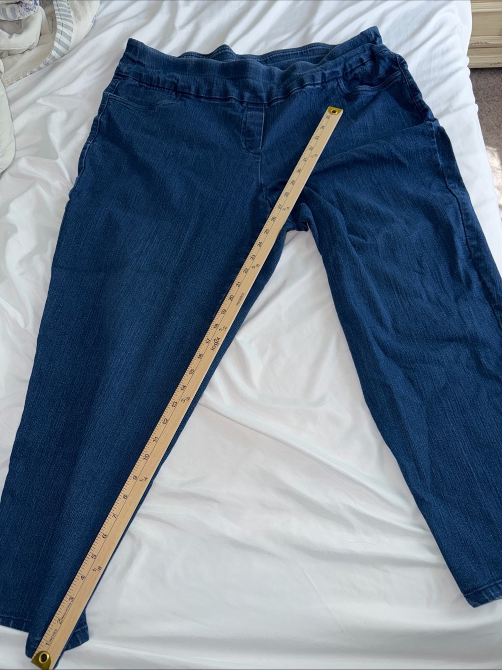 Alfred Dunner Dark Blue High-Rise Women's Jeans
